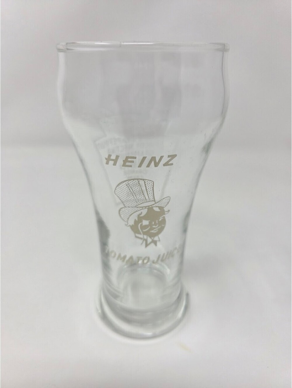 Vintage Heinz Tomato Juice Glass Tumbler Advertising Drinking Glass 1950's 5.5in